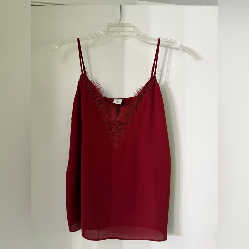 Melrose and Market Burgundy Lace Cami